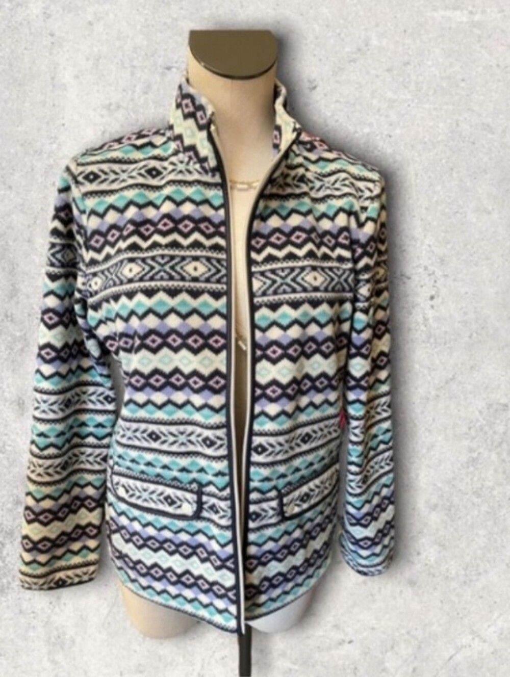 Talbots Full Zip Up Sweater Size Medium